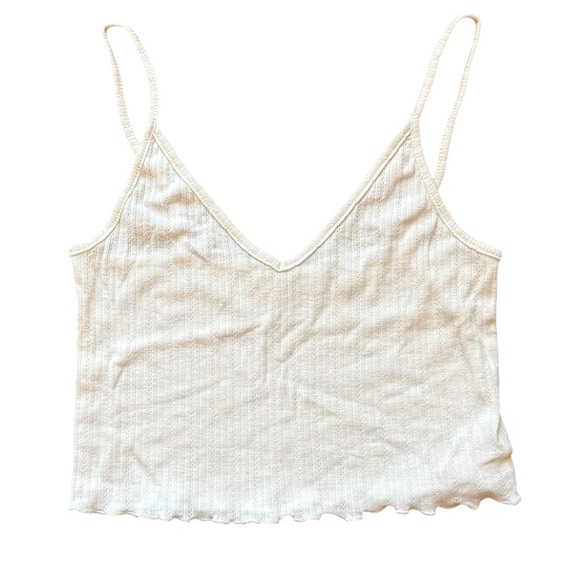 Urban Outfitters Tops - White Ribbed‎ Knit Cami Top Urban Outfitters size small